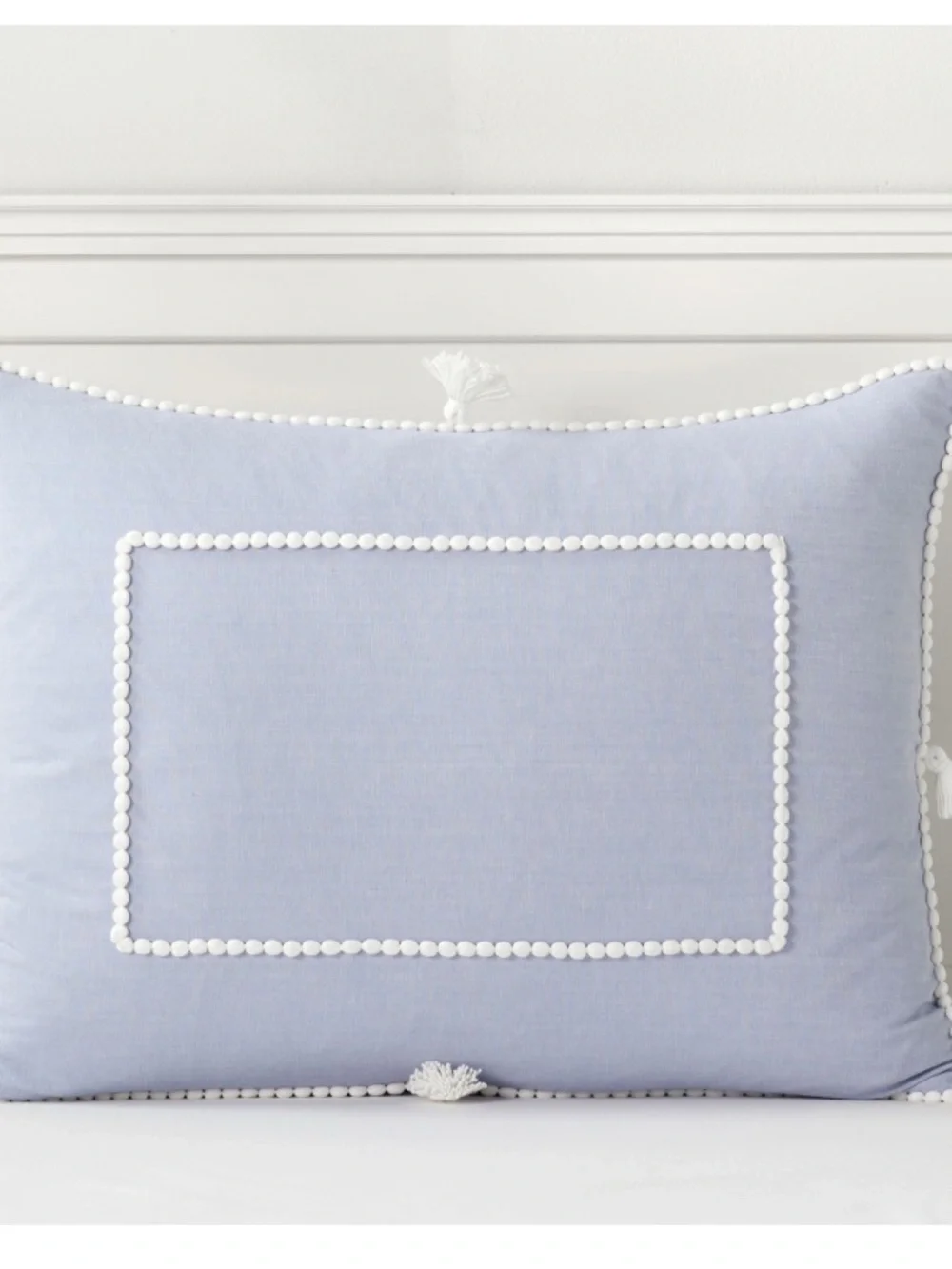 Pottery Barn Chambray Tassel Duvet Cover AND sham- TWIN